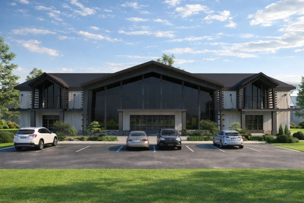 High-end luxury commercial property exterior architecture
