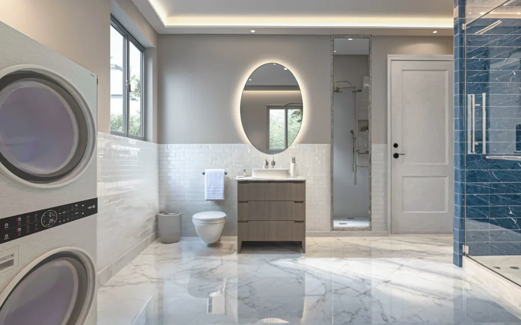 Luxury bathroom inspiration featuring elegant vanity styles and marble textures