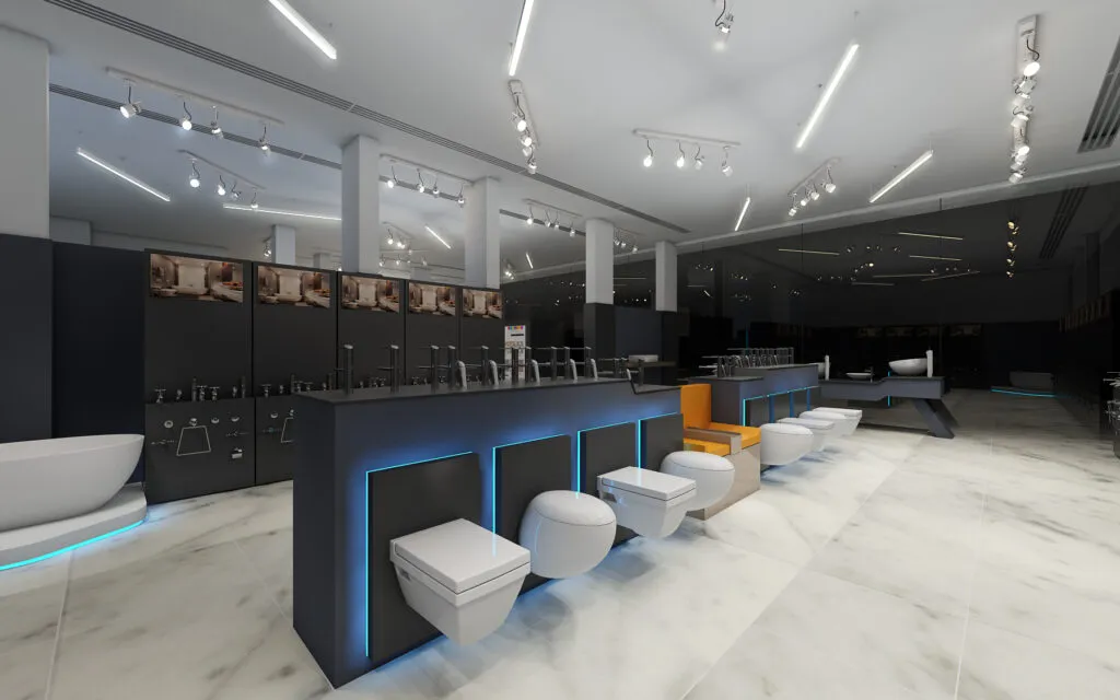 tiles showroom interior design modern