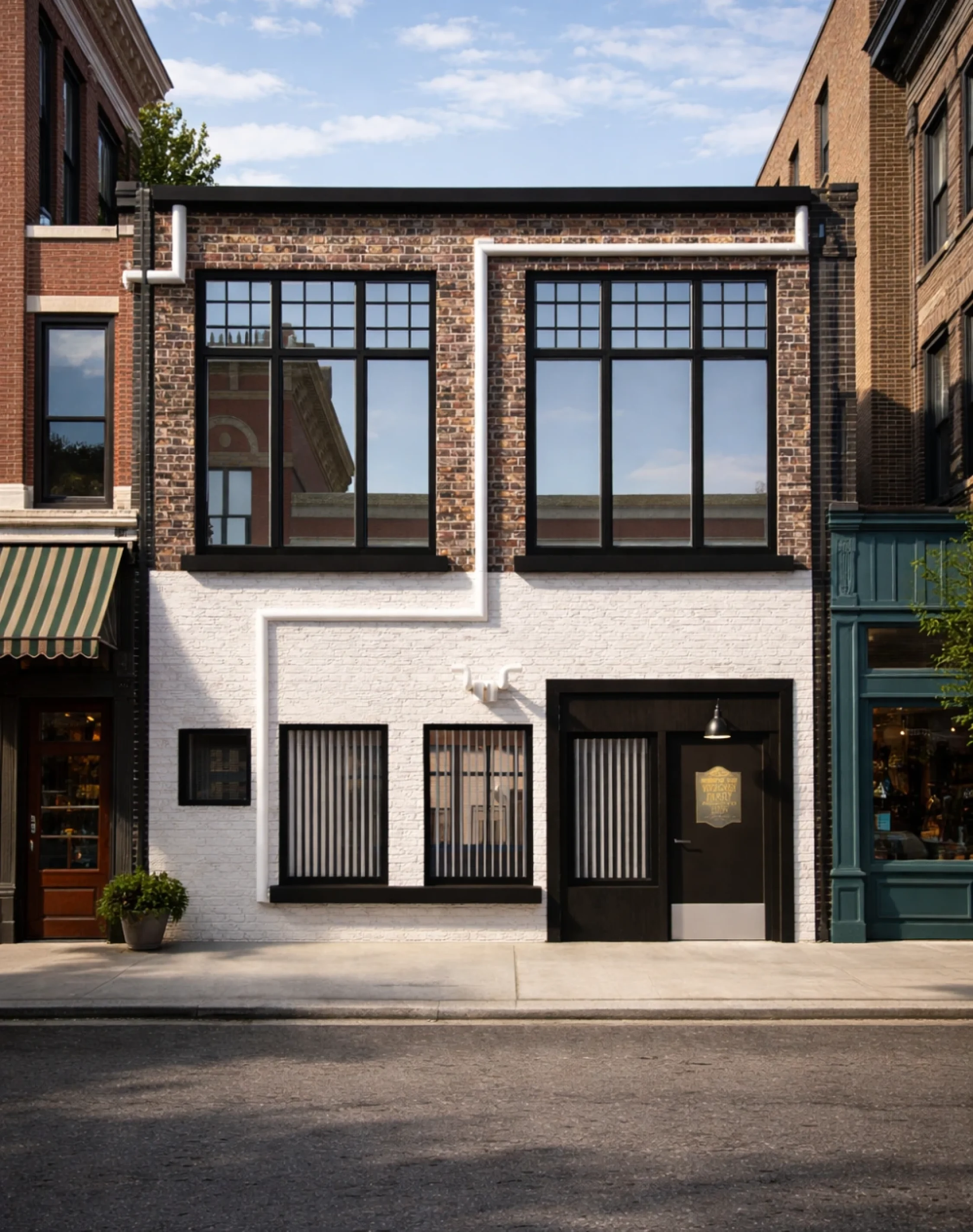 Modern retail storefront and commercial facade design