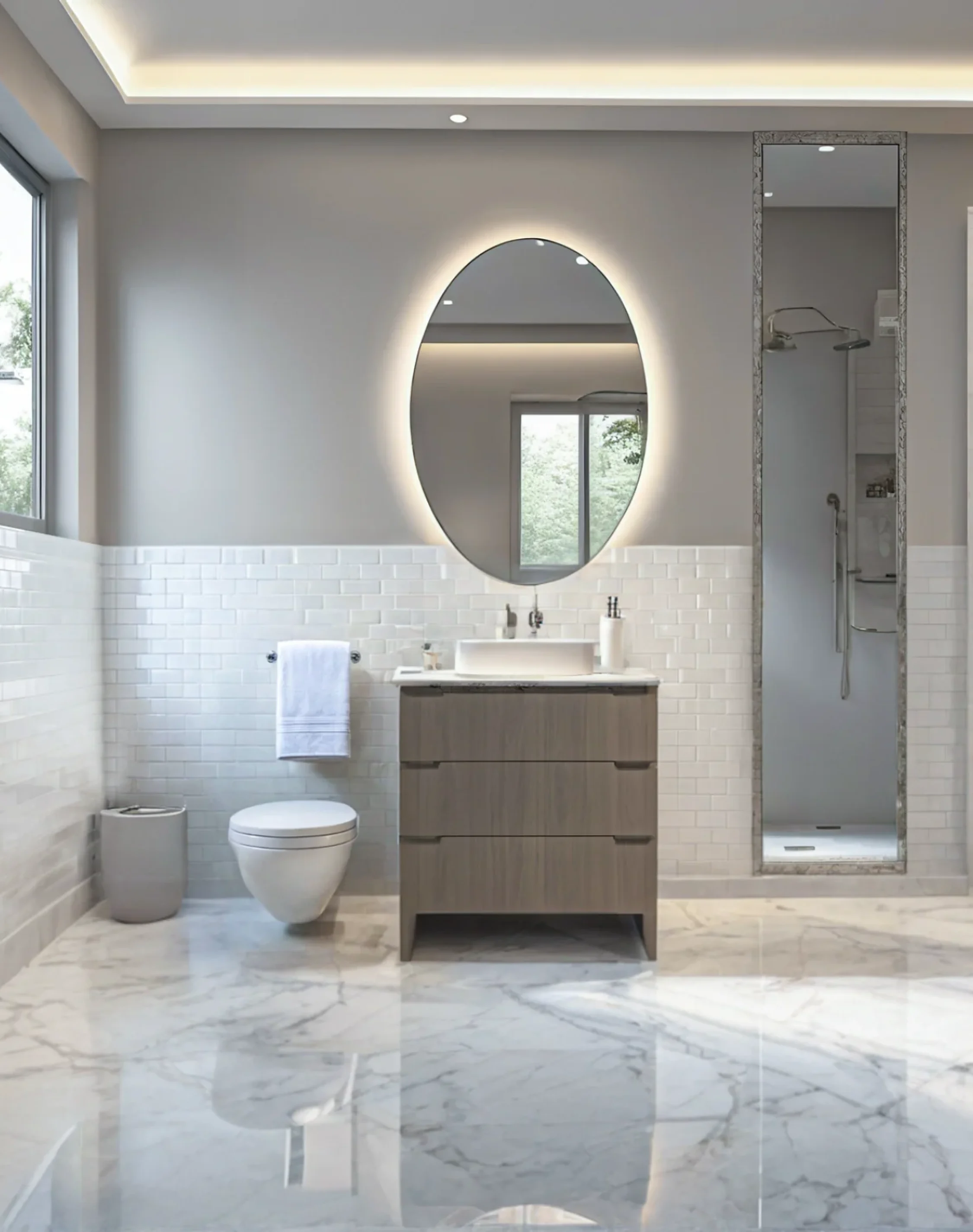 Luxury bathroom inspiration featuring elegant vanity styles and marble textures